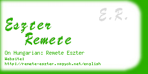 eszter remete business card